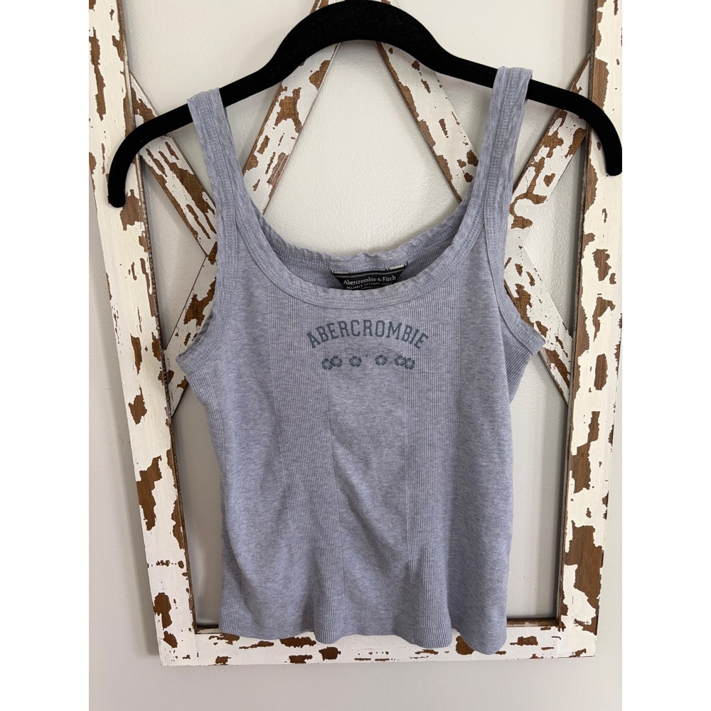 Vintage Abercrombie & Fitch Logo 
Tank Blue Size Small